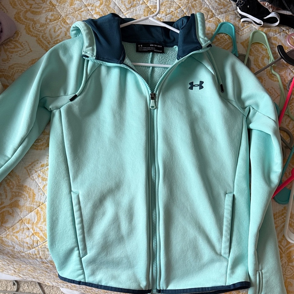 Under Armour Womens Mint Green zip up hoodie